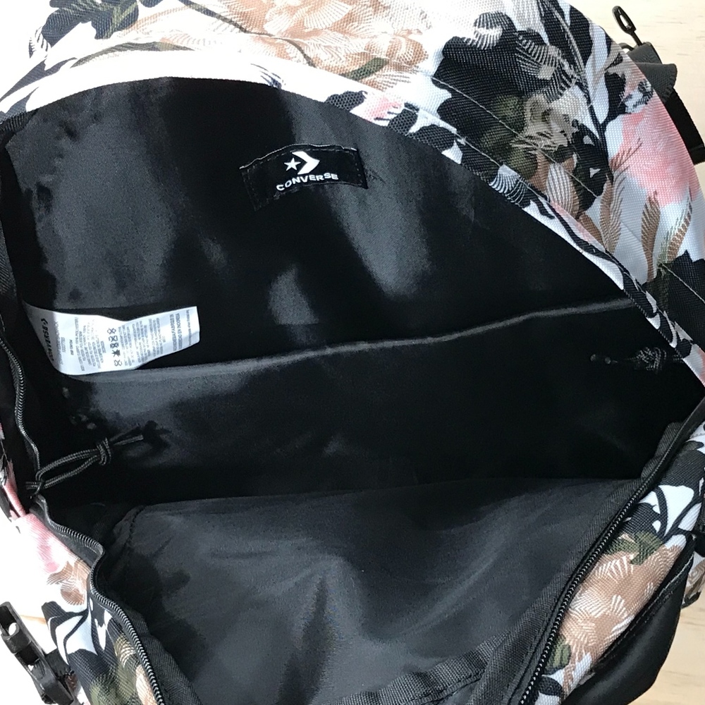 Converse Pink Floral & Olive Green Backpack - Picture 7 of 8